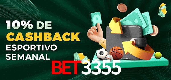 10% de bônus de cashback na Bet3355